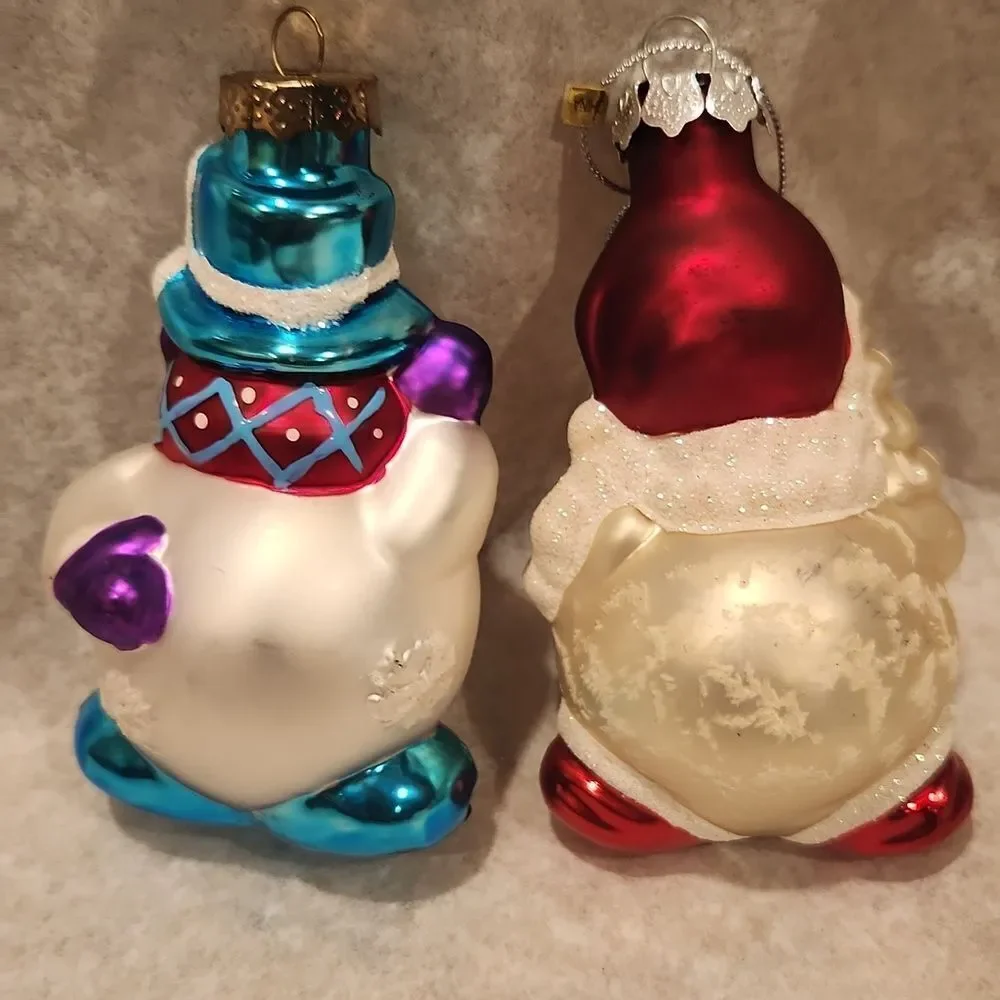 Snowman Christmas Ornaments Set of 2